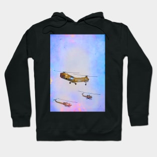 Huey and flying banana in flight during Vietnam war Hoodie